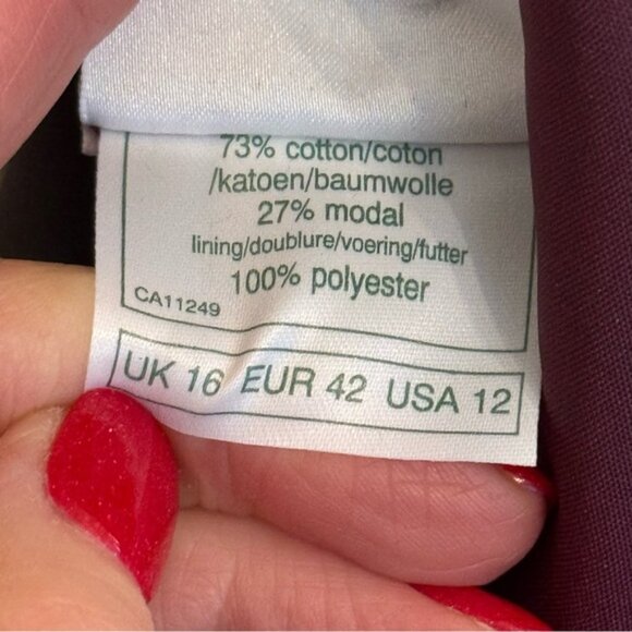 Vintage Laura Ashley Cranberry Velvet Dress - Picture 16 of 16